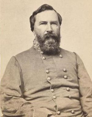 Confederate General James Longstreet in uniform during the Civil War.