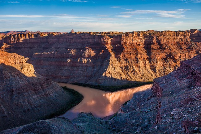 The Confluence Two large rivers meet deep in a canyon.