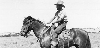 a man on horseback