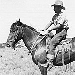 photo: Ned Chaffin on horseback