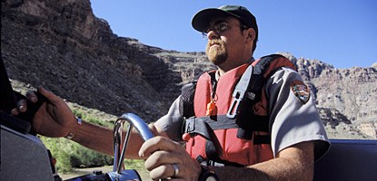 photo: River patrol in Cataract Canyon photo: River patrol in Cataract Canyon