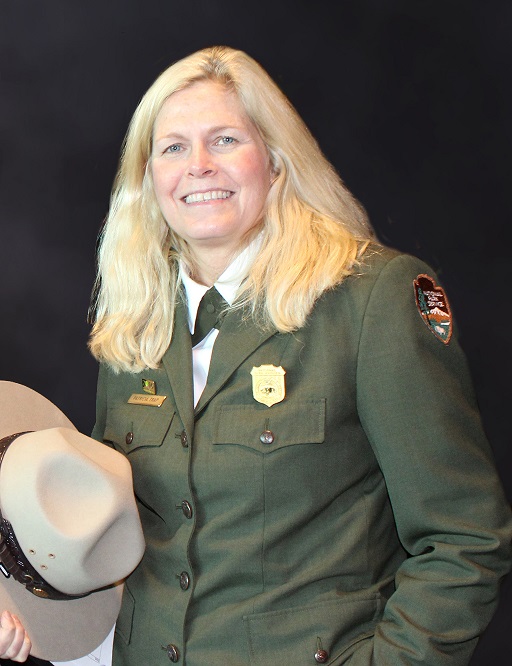 Patty Trap, Superintendent smiling park ranger in dress uniform