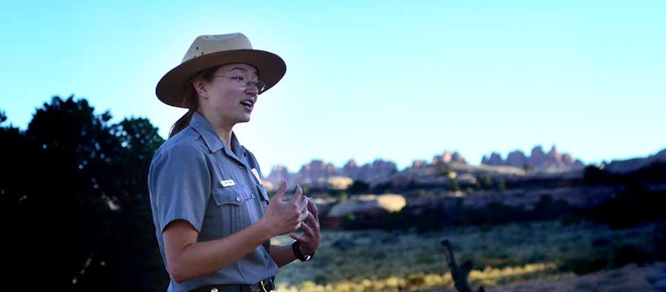 a ranger speaking a ranger speaking
