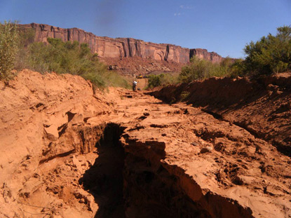 Road washouts around Upheaval Canyon.