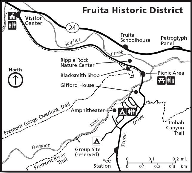 map of the Fruita Historic District