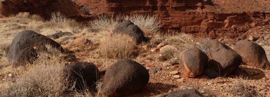 Black boulders Black boulders
