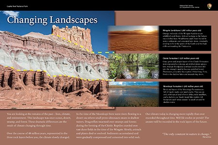 Changing Landscapes wayside exhibit Changing Landscapes wayside exhibit