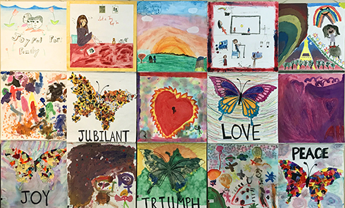 Youth Art Show, "Joy" Selections of canvases from the youth art show