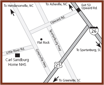 Map to Carl Sandburg Home NHS Map to Carl Sandburg Home NHS