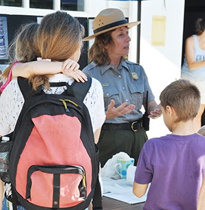 Park Ranger leads a demonstration