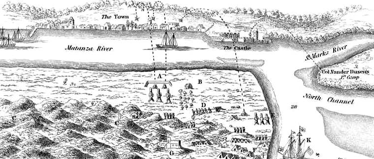 Image result for First english siege on castillo de san marcos