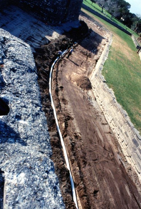 Castillo Moat Drain Pipe