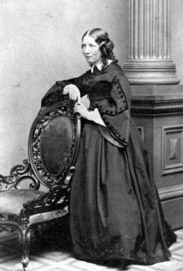 Black and white photograph of Harriet Beecher Stowe.