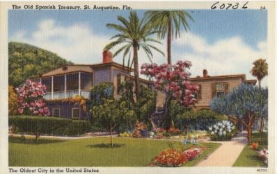 A colorful postcard of the house.