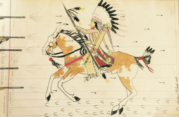 Good Medicine Native American on horseback