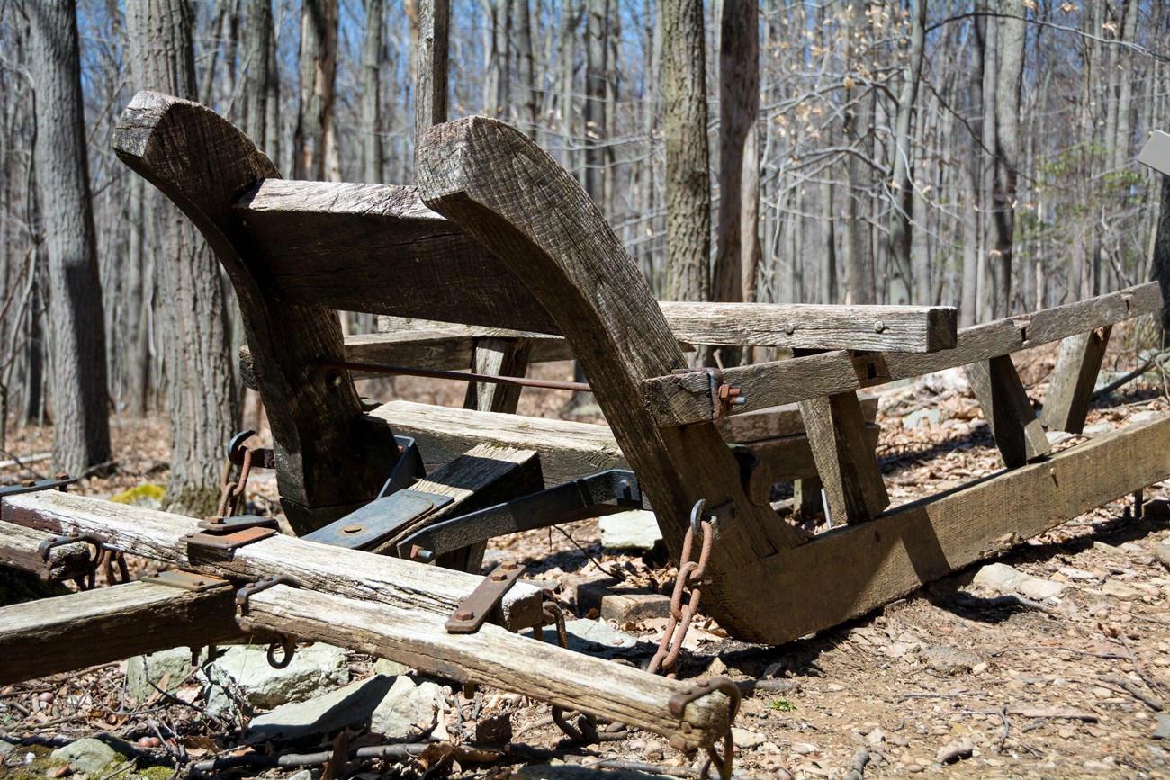 Wood sled used for hauling logs