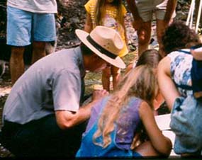 A Park Ranger assists in the discovery process. A Park Ranger assists in the discovery process.