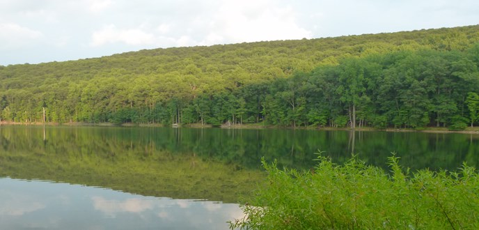 Hunting Creek Lake in adjacent Cunningham Falls State Park Hunting Creek Lake in adjacent Cunningham Falls State Park