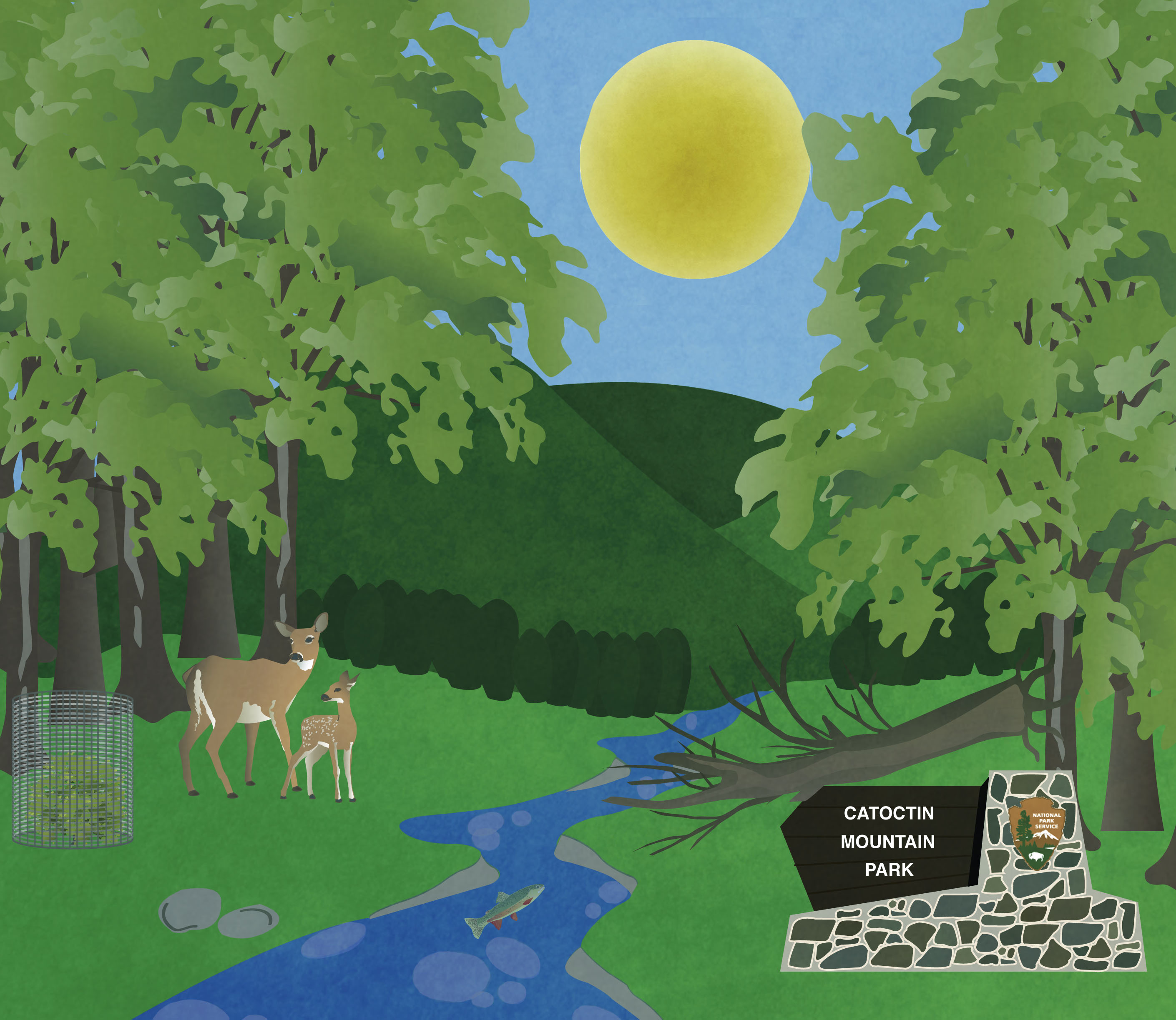 Forest Scene Illustration