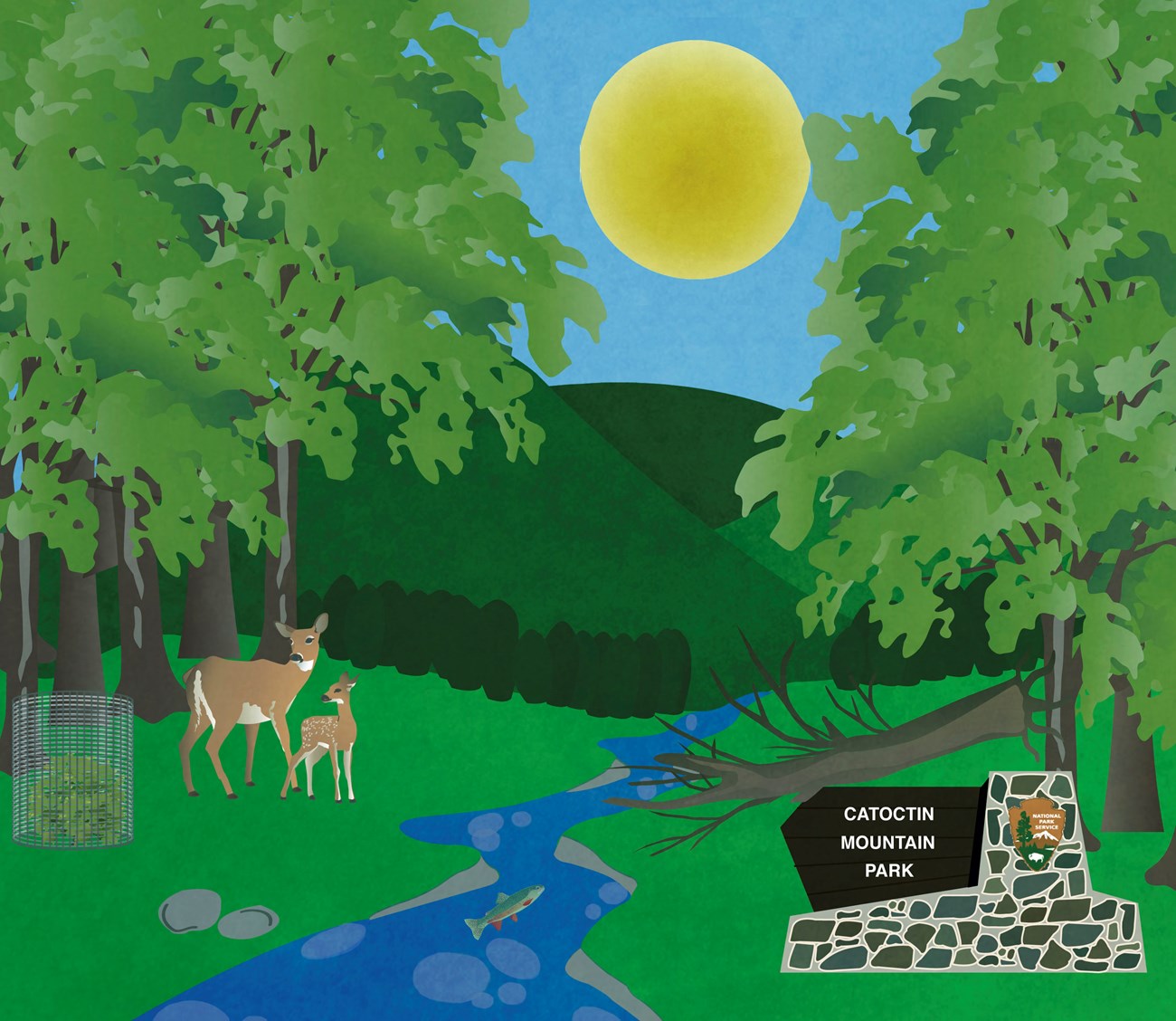 Forest Scene Illustration