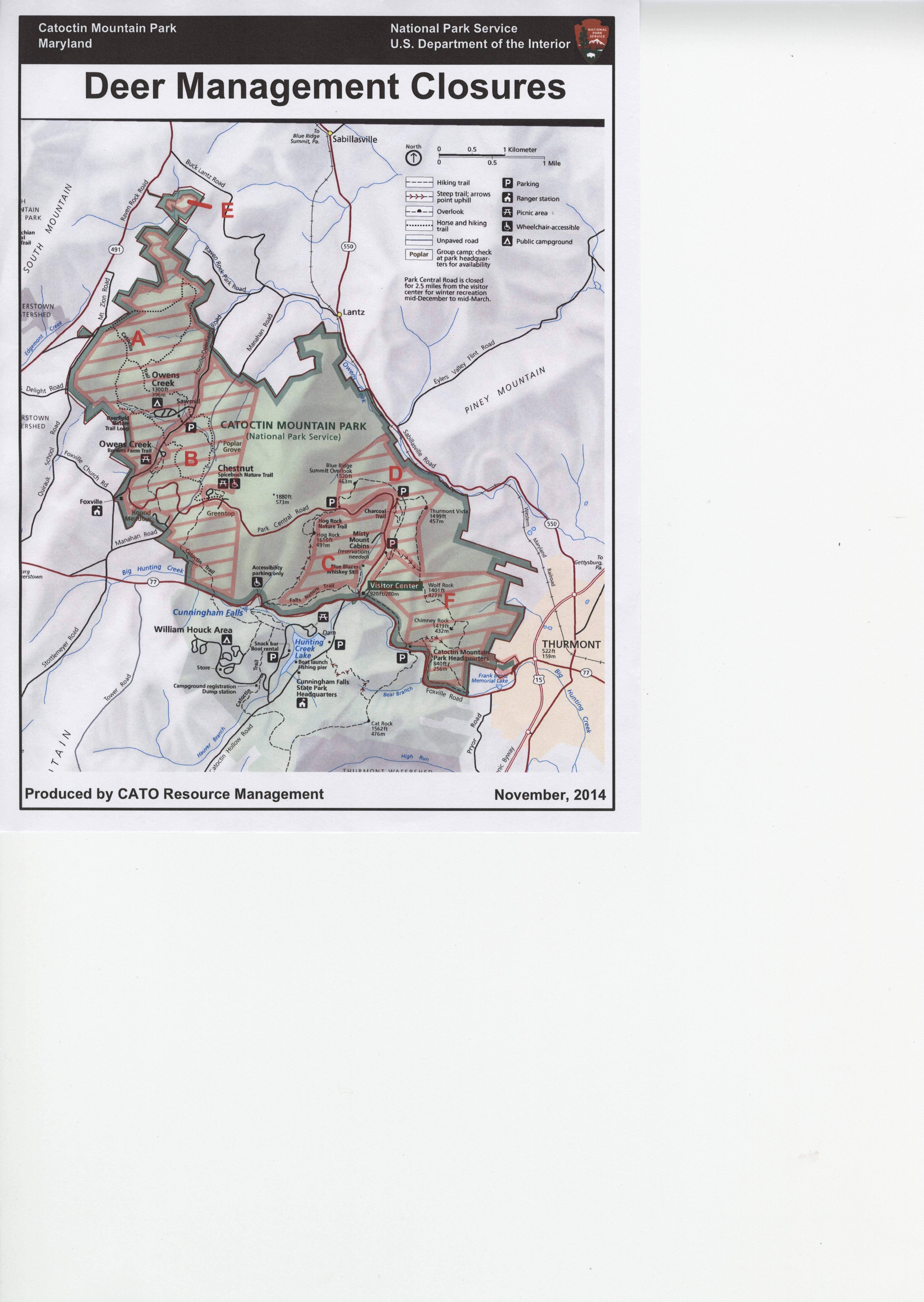 Deer Closure Map 2014