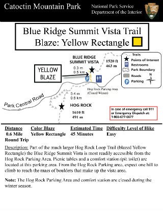 Image of Blue Ridge Summit Vista Hiking Guide - Click to Enlarge