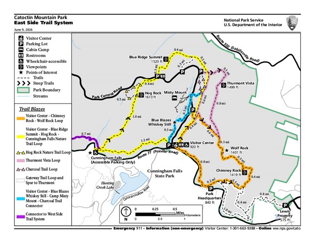 East Trail Maps - Front August 2026