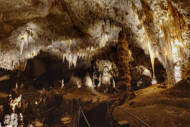 a photo of the big room with a trail winding through it