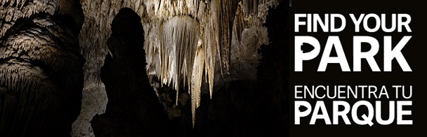 Find Your Park logo with cave formations