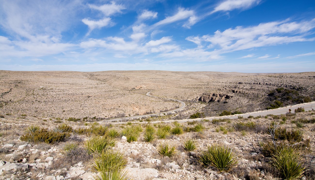 View of the Guadalupe Mountains from the Walnut Canyon Overlook