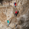 There are ropes and ladders to negotiate at the beginning and end of the Lower Cave Tour.