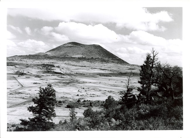 Black and White View of Capulin Volcano from a Distance