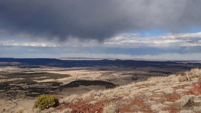 Virga Clouds from the top of Capulin Volcano