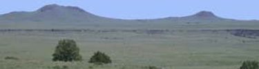 color photograph of eroded cinder cone Rabbit Ear Mountain