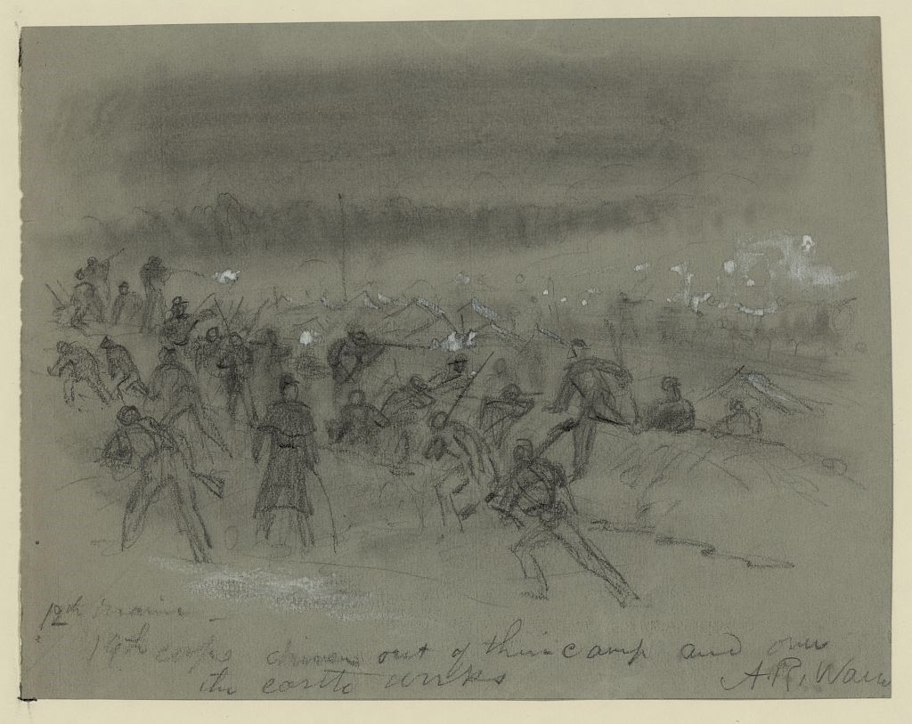 Sketch of the 19th Corps Trenches Waud Sketch of the 19th Corps Trenches Waud