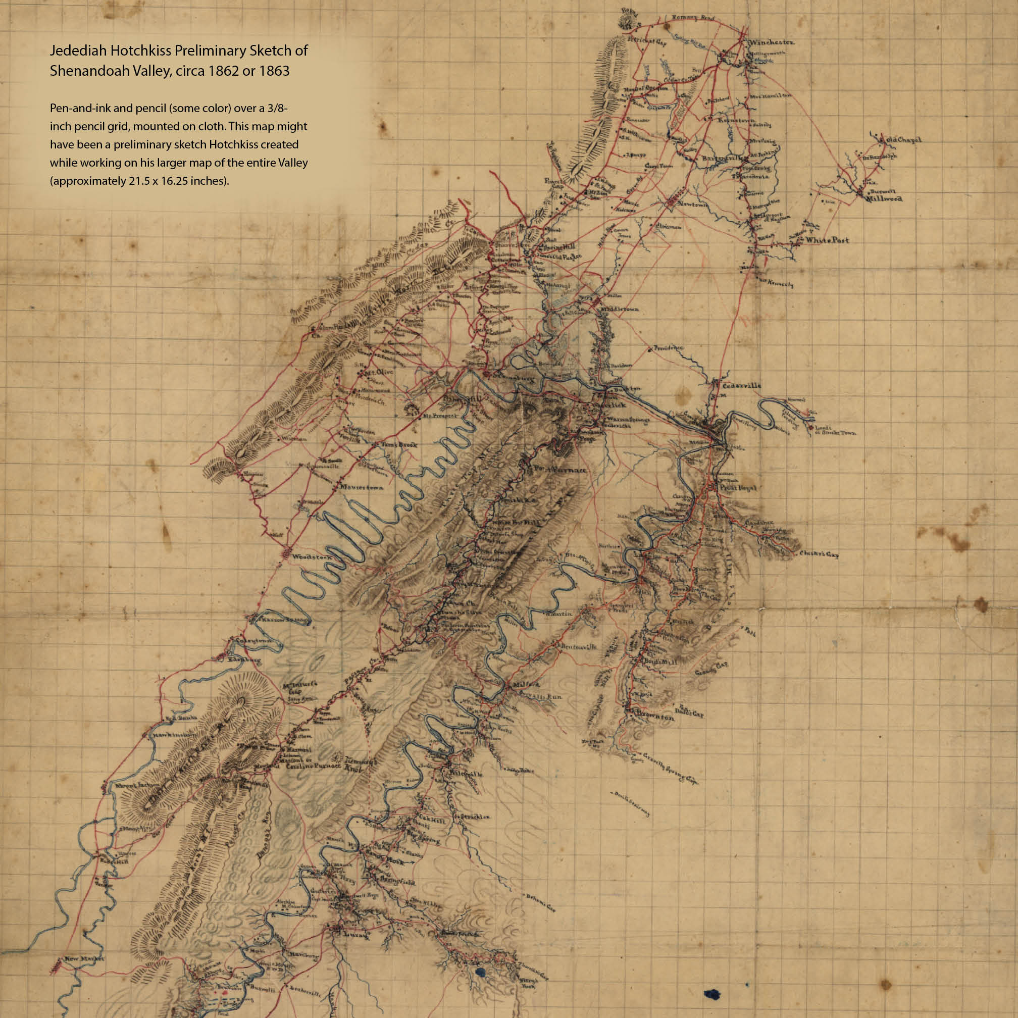 Jedediah Hotchkiss Maps of the Shenandoah Valley - Cedar Creek & Belle 