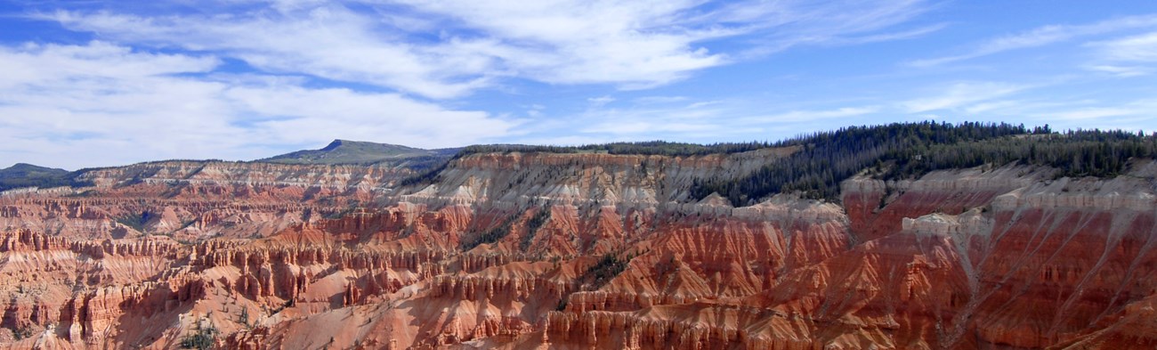 Cliff formations of Cedar Breaks' geologic amphitheater