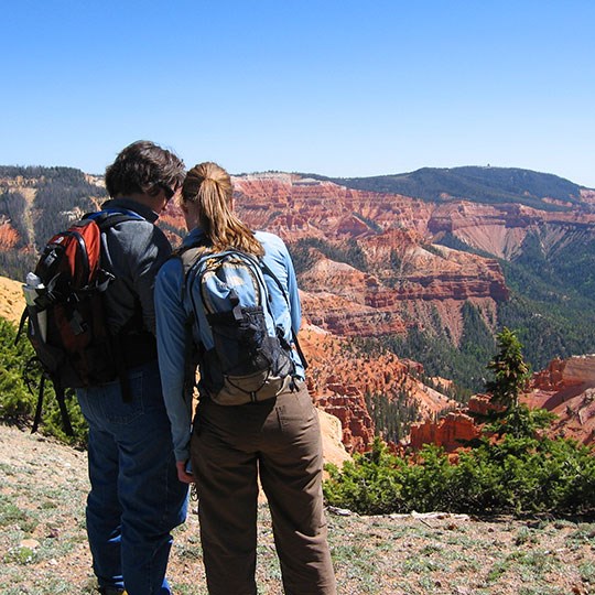 Couple at Cedar Breaks Overlook Couple at Cedar Breaks Overlook