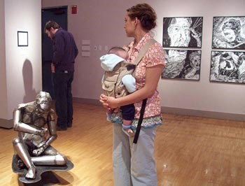 Family visiting gallery