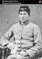 Portrait of Samuel Wesley Power in Confederate uniform.