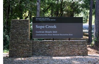 New Sope Creek entrance sign