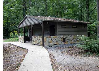 New restroom facility at Cochran Shoals unit, North Interstate entrance