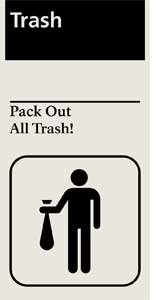 Trash sign