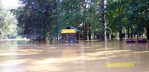 Paces Mill during flood of 2009.