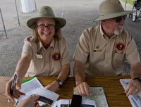 Volunteers assisting visitors during the 150th Anniversary programs in 2013.