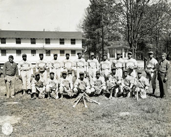 African American Baseball Team in Chickamauga Battlefield circa 1940 African American Baseball Team in Chickamauga Battlefield circa 1940
