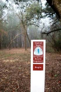 Trail of Tears Original Route Marker on Moccasin Bend