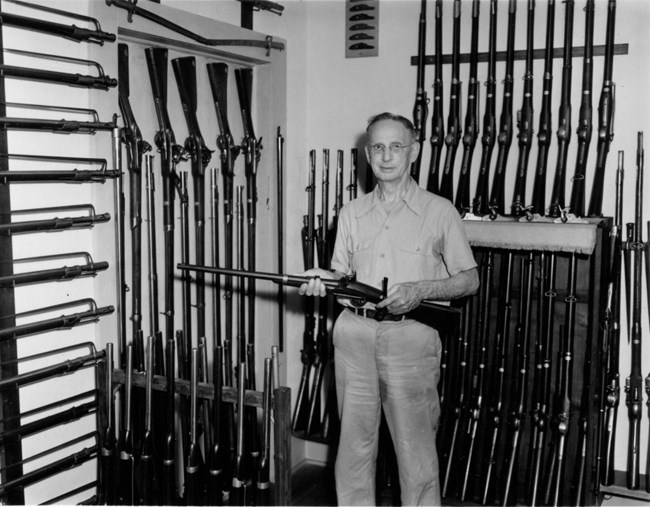 Claude Fuller with a few of his weapons