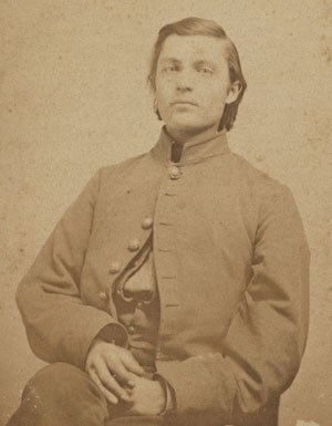 A portrait of Walter Thompson, a Confederate soldier in the 23rd Tennessee Infantry who fought at Chickamauga