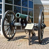 Cannon on display at visitor center.